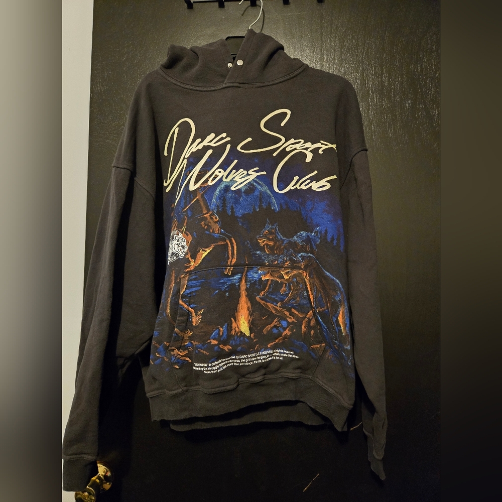DARC SPORT INTO THE DARK "VINTAGE PIERCE HOODIE" in wolf gray XL